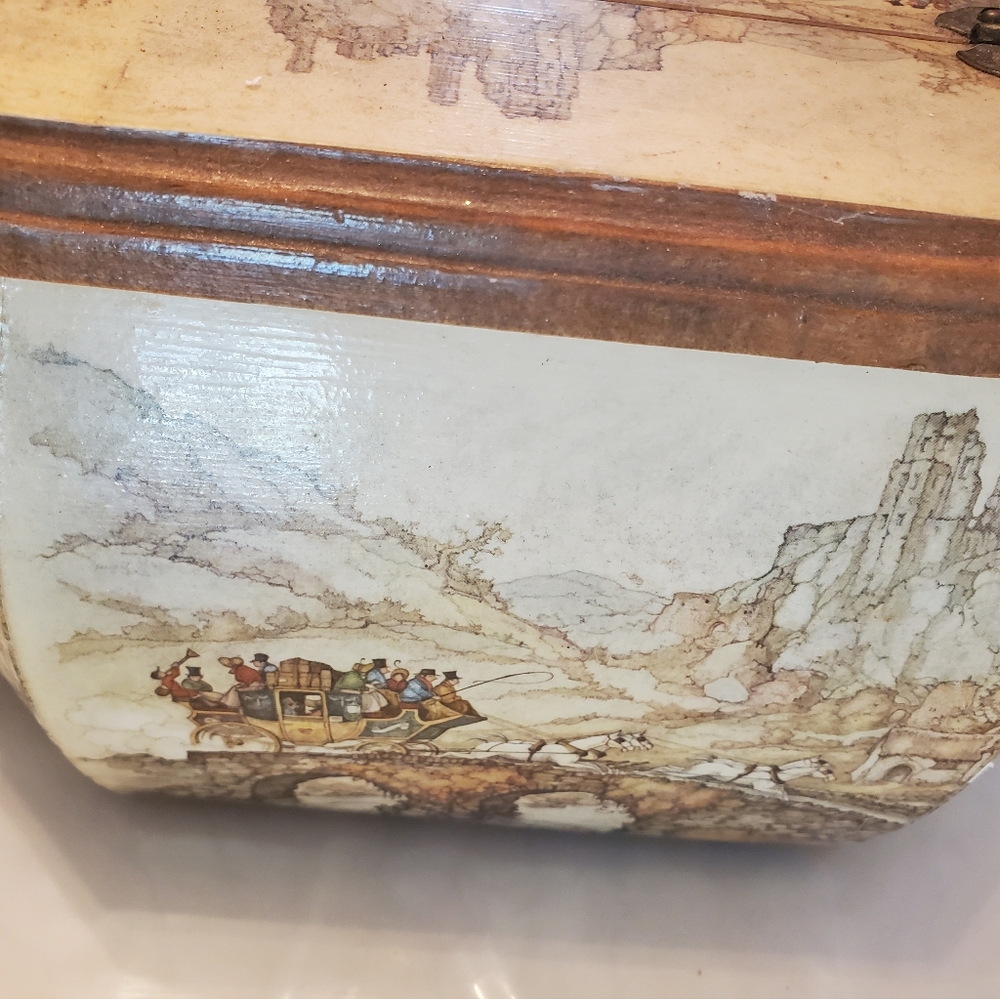 WOODEN NOVELTY BOX PURSE ,EARLY SETTLERS - Picture 7 of 10